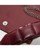 Sac bandoulière Glam crème/bordeaux - 27x8x19 cm