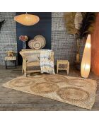 Tapis en jute jerico beige - 150x220 cm