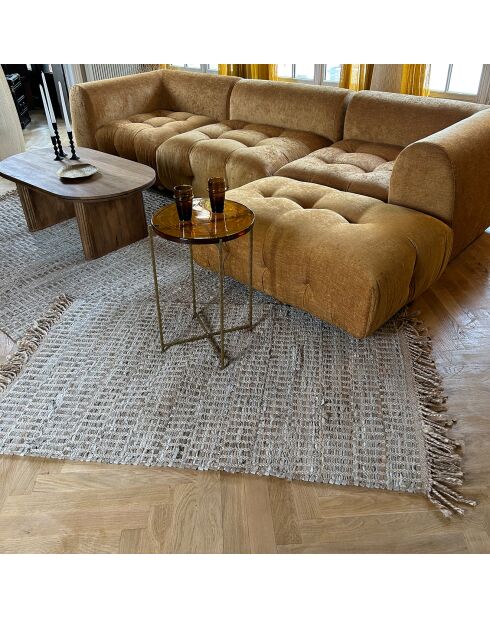 Tappeto Altay multicolor in juta e cotone - 90x15 cm