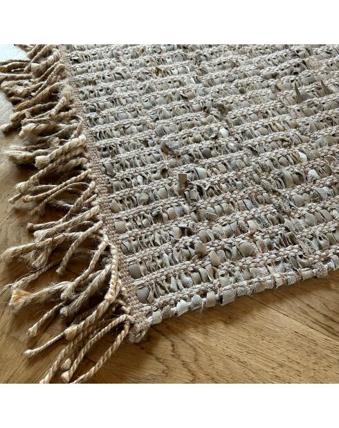 Tappeto Altay multicolor in juta e cotone - 90x15 cm