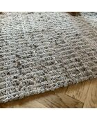 Tapis en cuir jute et coton Altay multicolore - 90x15 cm