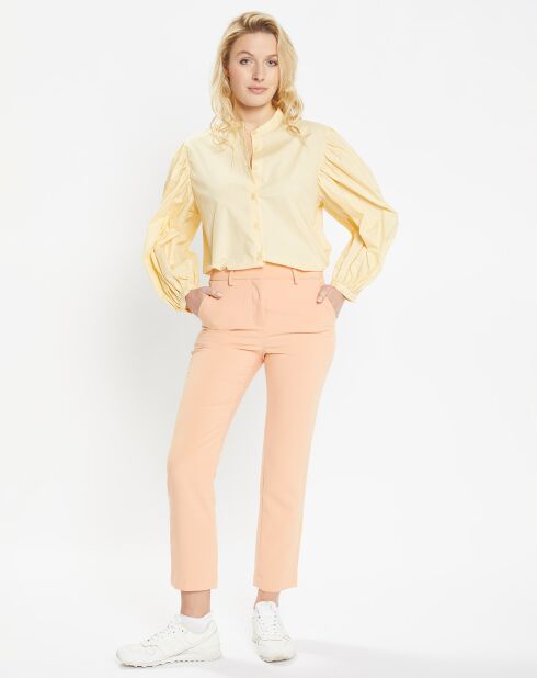 Pantalon à pinces court Mini rose clair