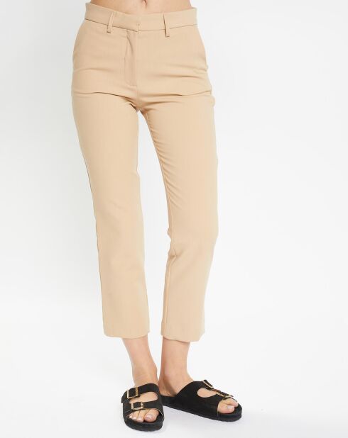 Pantalon à pinces Amini beige