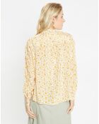 Blouse fluide Anita imprimé floral beige/jaune