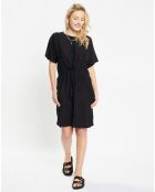 Robe courte crépon Anissa noir