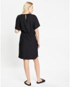 Robe courte crépon Anissa noir