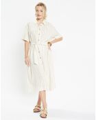 Robe longue en Popeline de Coton bio Micro écrue