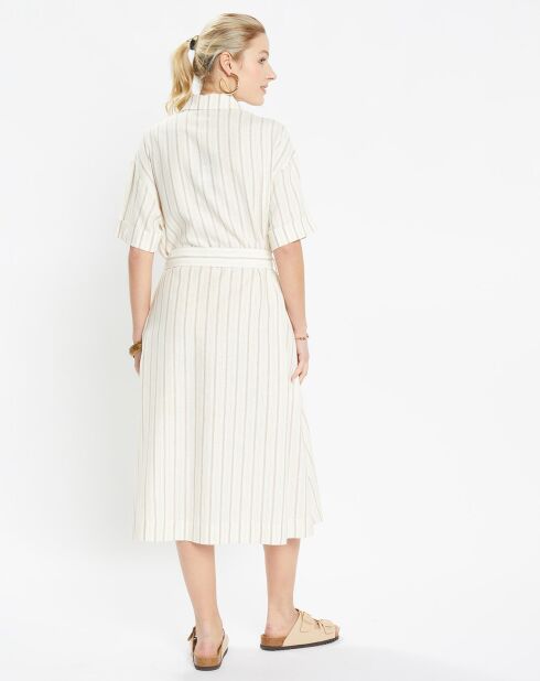 Robe longue en Popeline de Coton bio Micro écrue