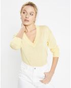 Pull droit en Lin & Coton Maelis jaune