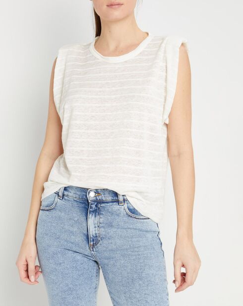 Top en Lin & Coton Lin Coco blanc