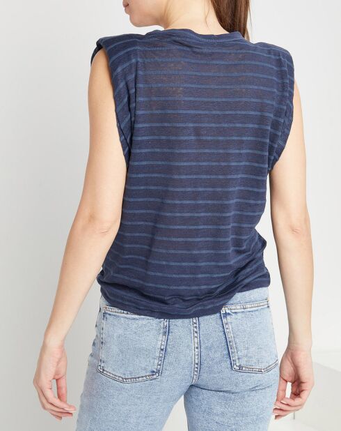 Top en Lin & Coton Lin Coco bleu nuit