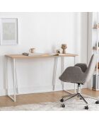 Bureau Lissa chêne/blanc - 120x50x72 cm