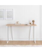 Bureau Lissa chêne/blanc - 120x50x72 cm