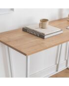 Bureau Lissa chêne/blanc - 120x50x72 cm