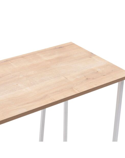Bureau Lissa chêne/blanc - 120x50x72 cm