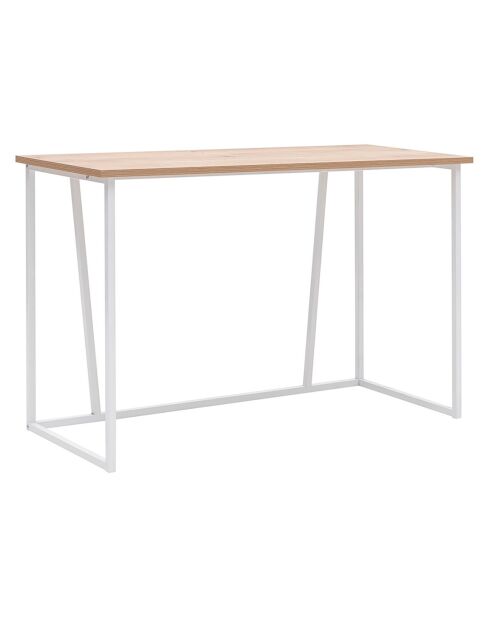 Bureau Lissa chêne/blanc - 120x50x72 cm