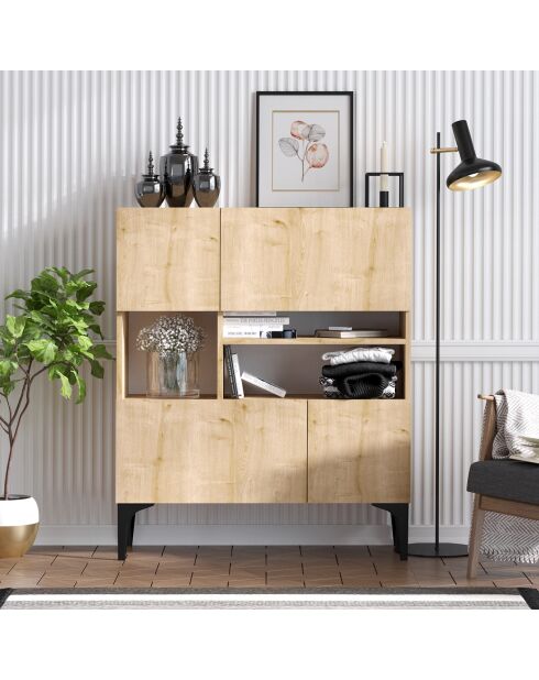 Console Krista chêne - 100x35x125 cm