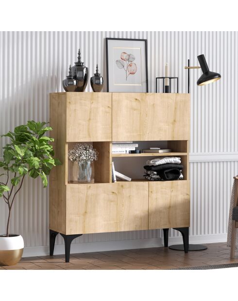 Console Krista chêne - 100x35x125 cm