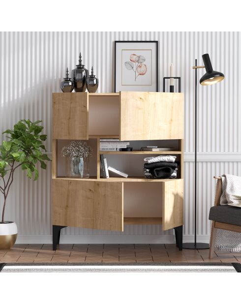 Console Krista chêne - 100x35x125 cm