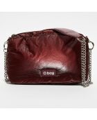 Sac bandoulière Glam bordeaux - 27x8x19 cm