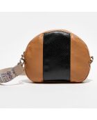 Sac bandoulière Sunrise marron/noir - 25x6x22 cm