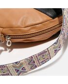 Sac bandoulière Sunrise marron/noir - 25x6x22 cm