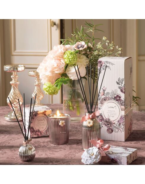 Bougie Bijoux parfumée Célébrations Exquises Fleur de Coton argentée - 1 mèche 50h