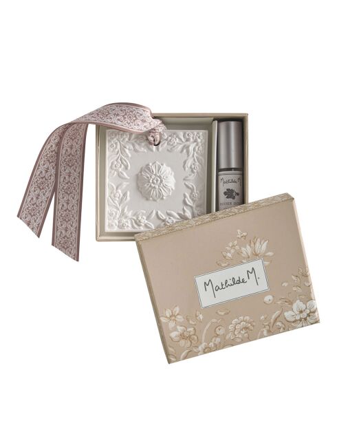 Décor parfumé et concentré de parfum Escale à Sintra Figuier Dolce blanc - 7x7x1.3 cm