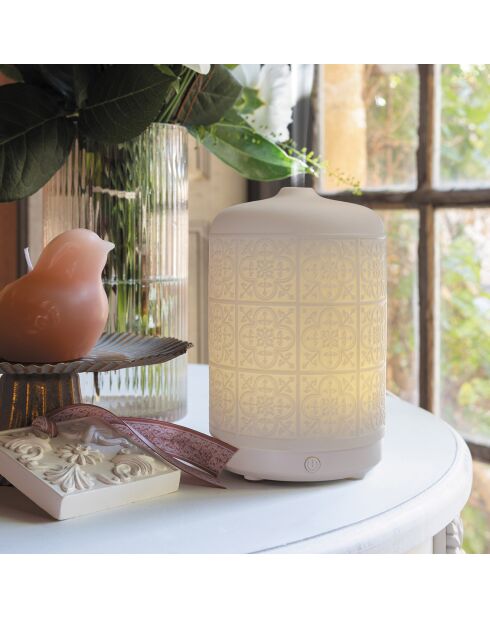 Décor parfumé et concentré de parfum Escale à Sintra Figuier Dolce blanc - 7x7x1.3 cm