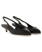 Slingbacks en Cuir noirs