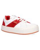 Baskets en Cuir blanc/rouge