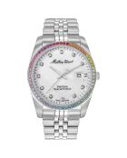 Montre Mixte Quartz en Acier Mathy Rainbow argentée