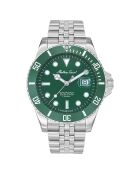 Montre Homme Quartz en Acier Mathy Ceramic argentée