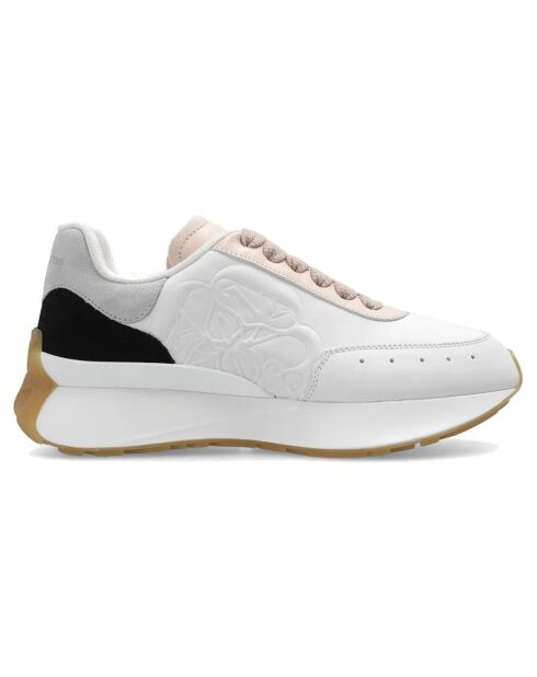 Baskets en Cuir Sprint runner blanches