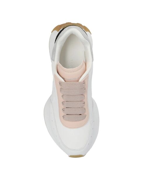 Baskets en Cuir Sprint runner blanches