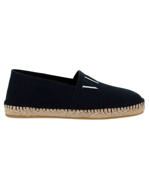 Espadrilles à logo en toile noires