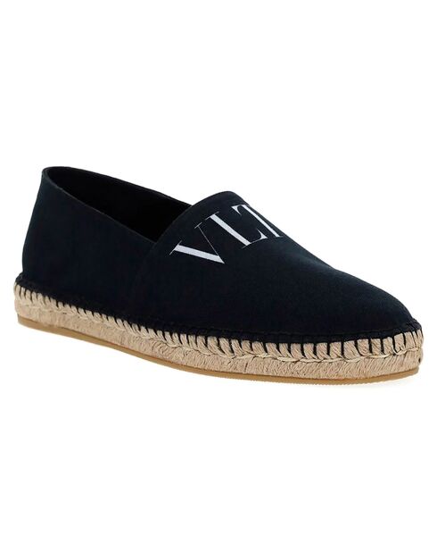 Espadrilles à logo en toile noires