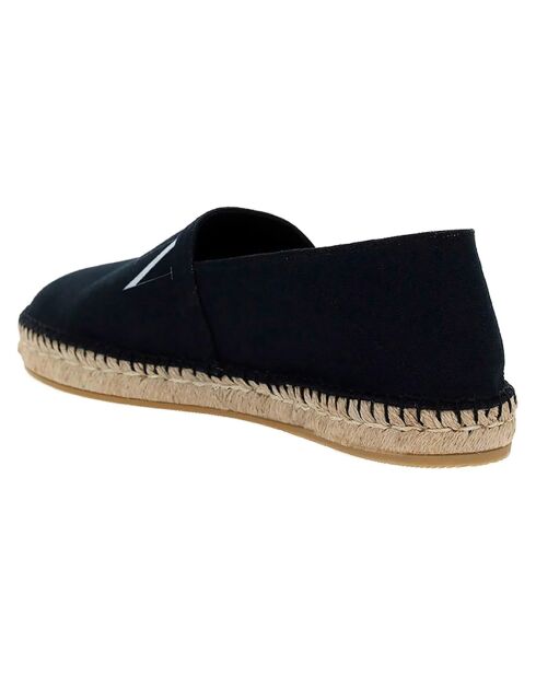Espadrilles à logo en toile noires
