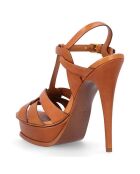 Sandales en Cuir Tribute marron - Talon 10.5 cm