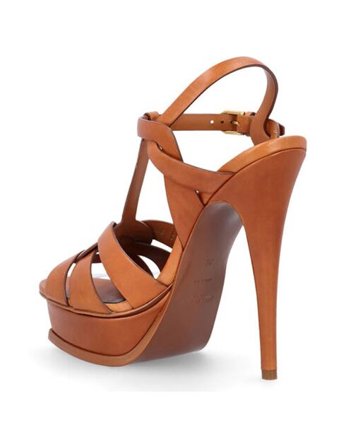 Sandales en Cuir Tribute marron - Talon 10.5 cm