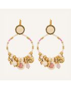 Boucles d'oreilles Lucky Charms Quartz dorées