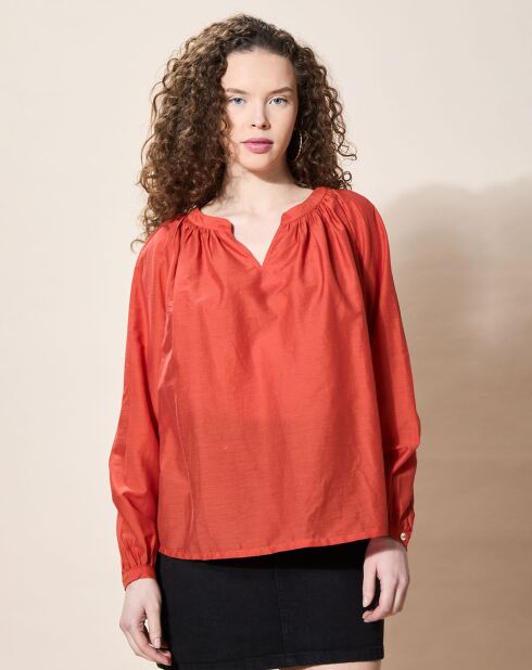 Blouse loose Olivera rouge