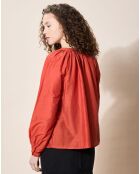 Blouse loose Olivera rouge