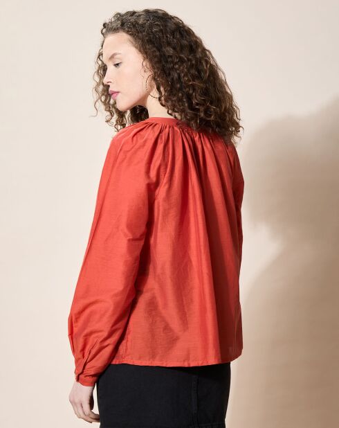 Blouse loose Olivera rouge