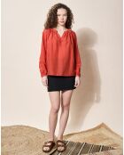 Blouse loose Olivera rouge