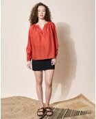 Blouse loose Olivera rouge