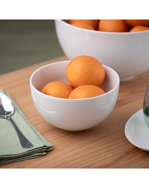 Saladeschaal van wit Como porselein - D.17,5 cm