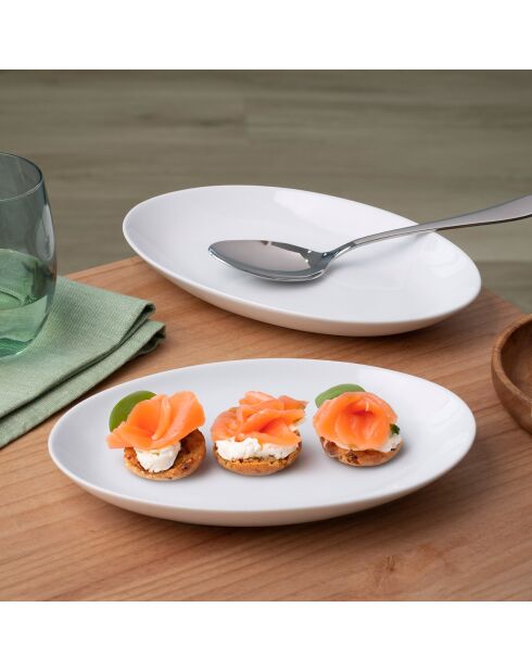 2 cuencos blancos de porcelana Como - 26x15 cm