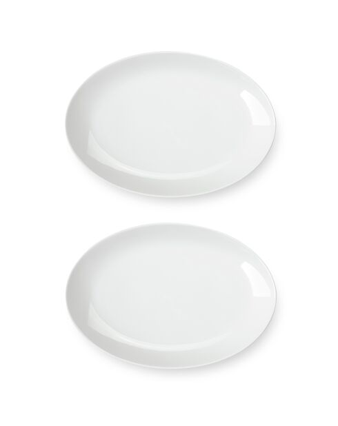 2 cuencos blancos de porcelana Como - 26x15 cm