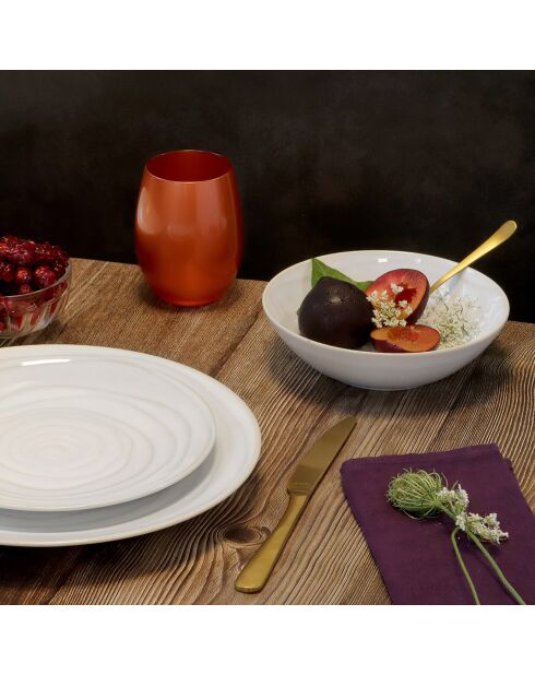 6 platos gourmet Vibe blancos - D.25 cm